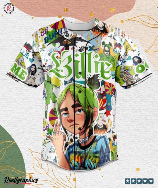 billie eilish hit me hard and soft b3 custom baseball jersey