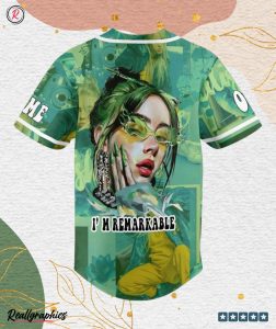 billie eilish i'm remarkable custom baseball jersey