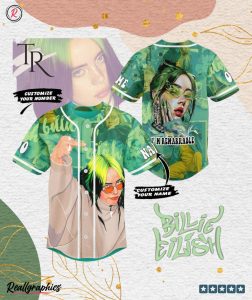 billie eilish i'm remarkable custom baseball jersey