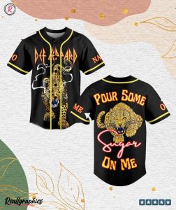 def leppard pour some sugar on me custom baseball jersey