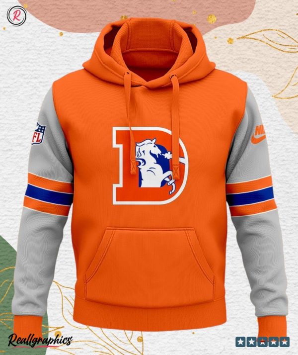 denver broncos orange crush 3d hoodie grey