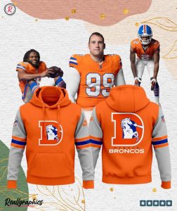 denver broncos orange crush 3d hoodie grey