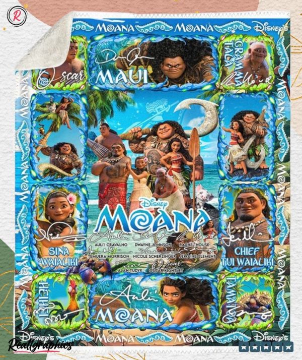 disney moana signature fleece blanket