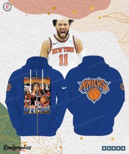 jalen brunson 11 new york knicks hoodie blue