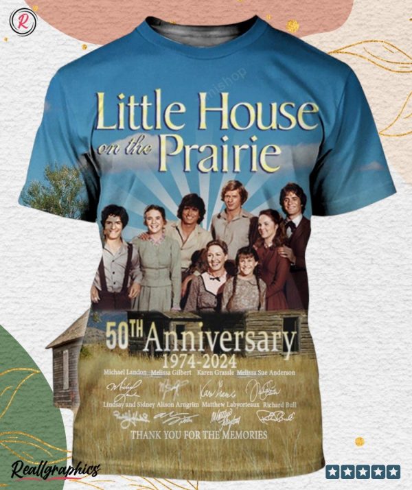 little house on the prairie 50th anniversary 1974 2024 thank you for the memories 3d unisex hoodie