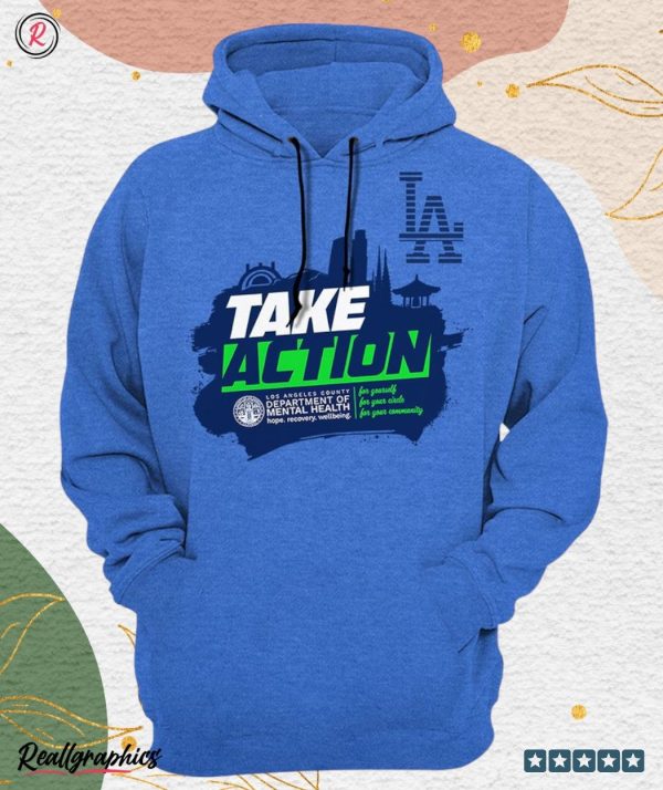 los angeles dodgers take action hoodie