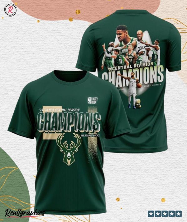 milwaukee bucks 2024 central division champions unisex shirt