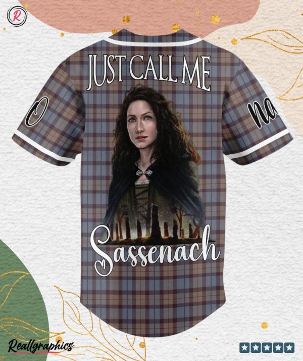 outlander just call me sassenach custom baseball jersey