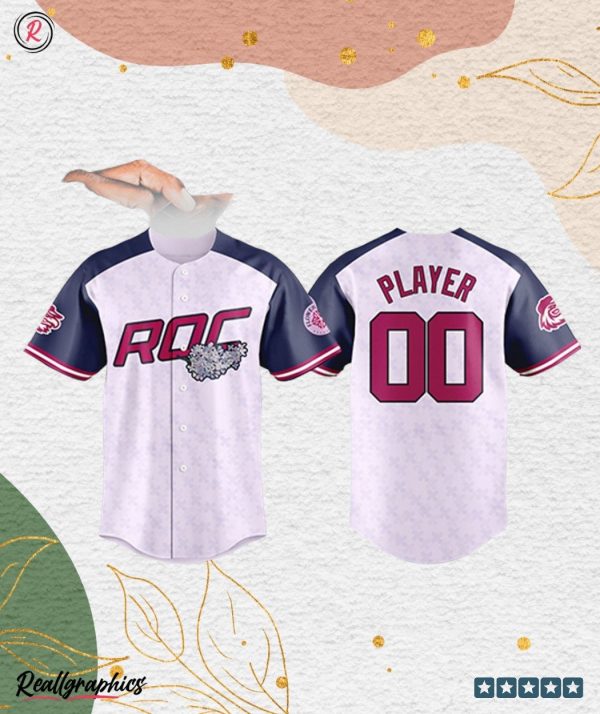 personalized rochester red wings roc the lilac jersey