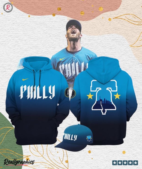 philadelphia phillies blue 2024 city connect 3d hoodie