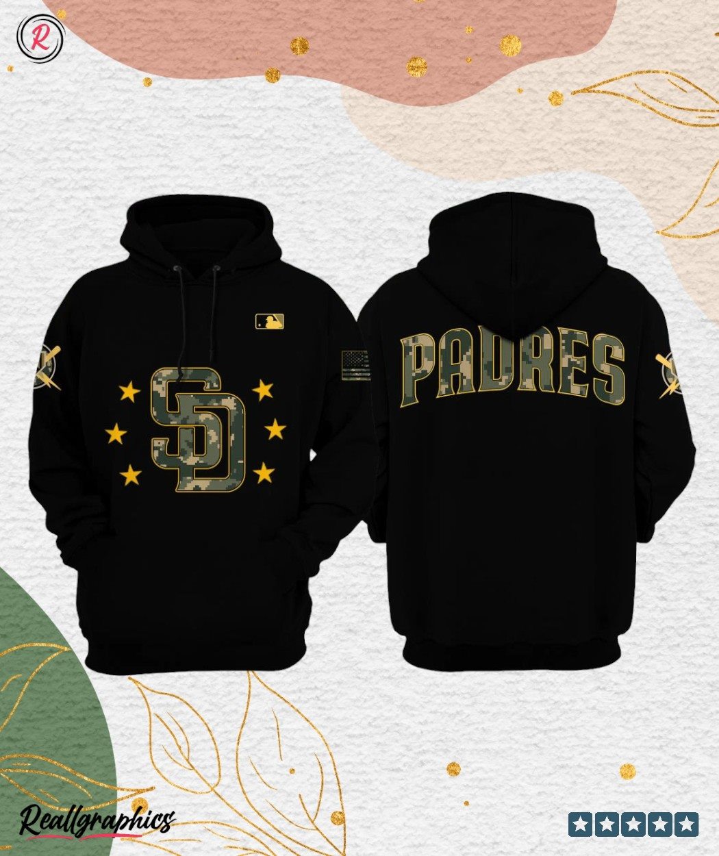 san diego padres 2024 armed forces day hoodie   black