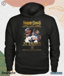 snoop dogg cali to canada tour 2024 32 years 1992 2024 thank you for the memories unisex shirt