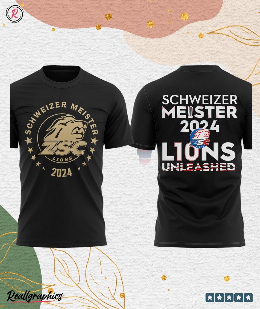 zsc lions schweizer meister 2024 l10ns unleashed unisex shirt