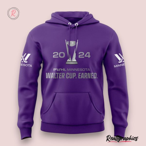 2024 pwhl minnesota walter cup earned hoodie purple