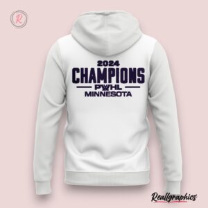 2024 pwhl walter cup champions minnesota hoodie white