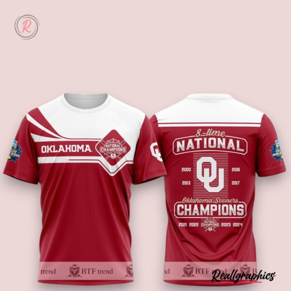 8 time national champions oklahoma sooners hoodie