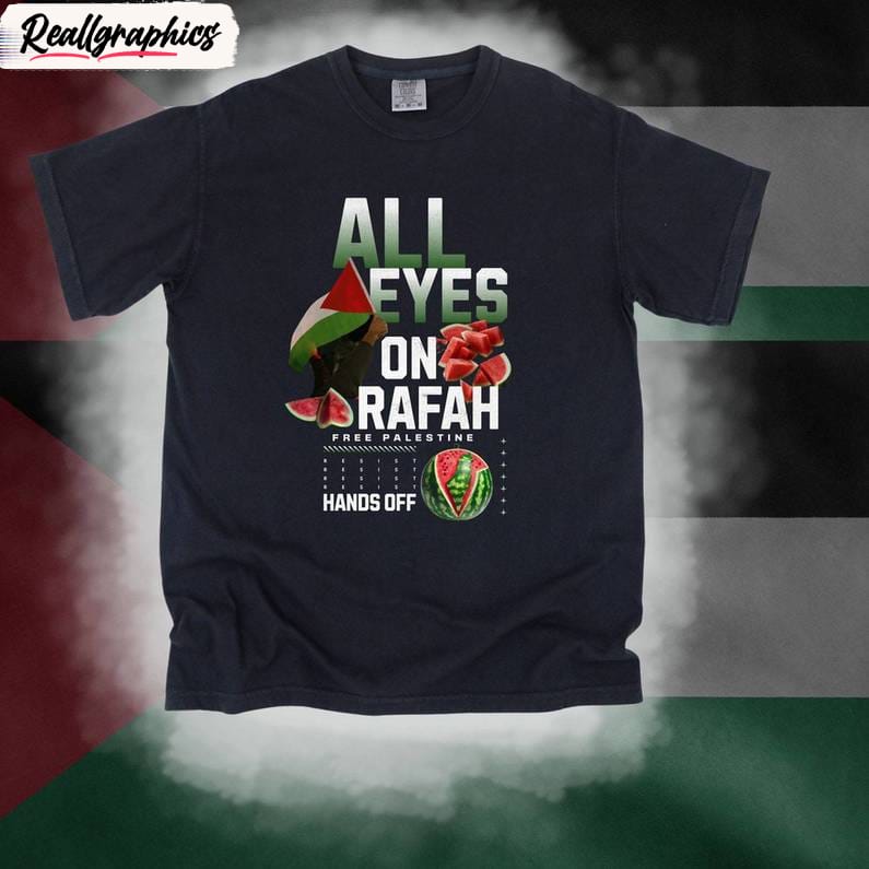 all eyes on rafah groovy shirt, modern free palestine crewneck long sleeve