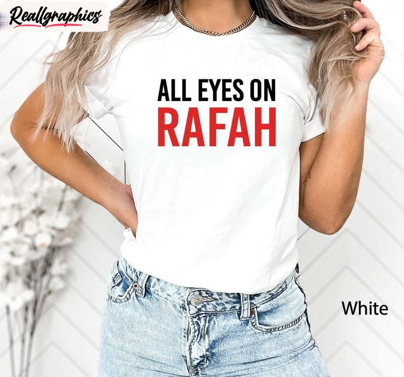 all eyes on rafah groovy shirt, stand with palestine unique crewneck long sleeve