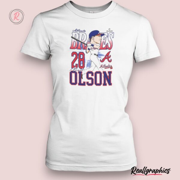 atlanta braves matt olson caricature baseball shirt