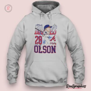 atlanta braves matt olson caricature baseball shirt