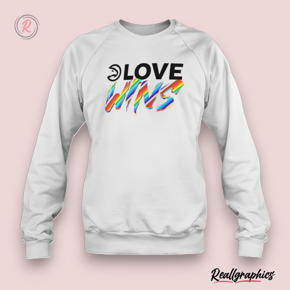 atlanta hawks love wins rainbow pride shirt