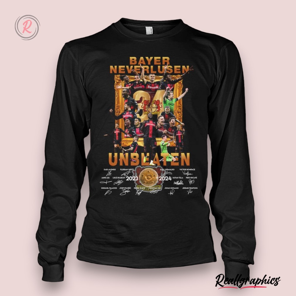 bayer neverlusen unbeaten 2023 2024 unisex shirt