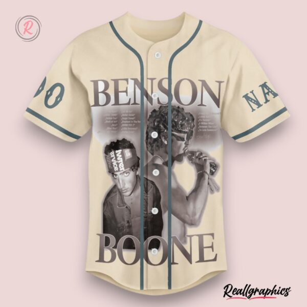 benson boone fireworks & rollerblades world tour custom baseball jersey shirt style