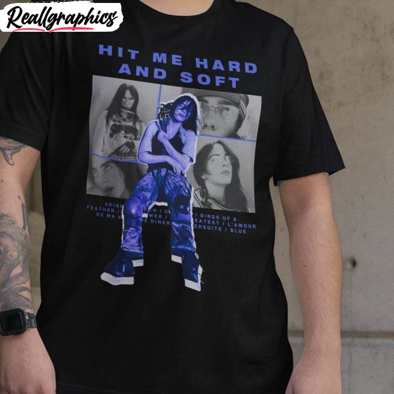 billie eilish groovy shirt, hit me hard and soft album tee tops hoodie