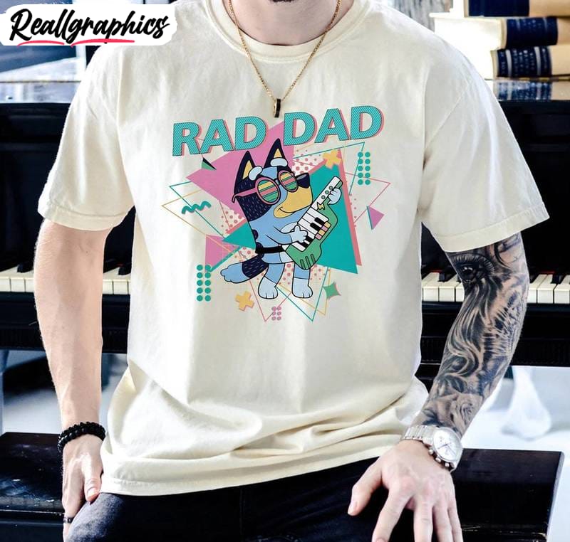 bluey rad dad shirt, rad dad club crewneck long sleeve