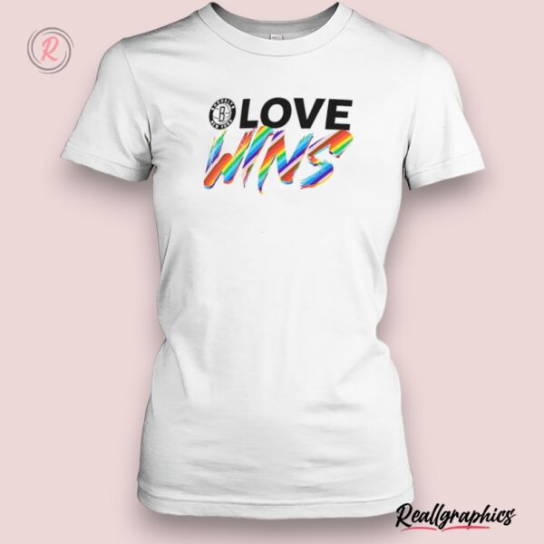 brooklyn nets love wins rainbow pride shirt