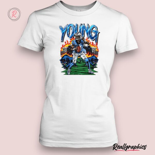 bryce young carolina panthers young stadium graphic unisex shirt