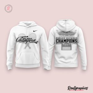 carlos alcaraz champions roland garros 2024 hoodie white