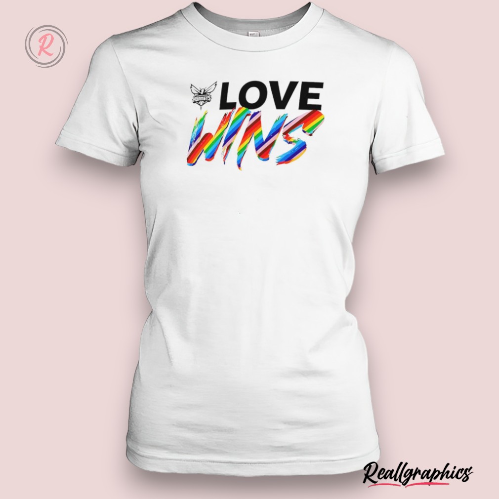 charlotte hornets love wins rainbow pride shirt