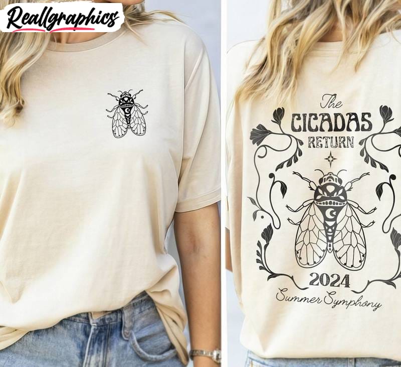 cicada comeback tour shirt, art crewneck tee tops