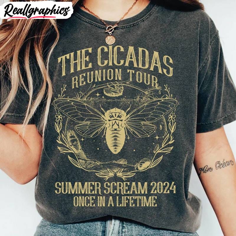 cicada comeback tour shirt, summer scream once in a lifetime broods sweater hoodie