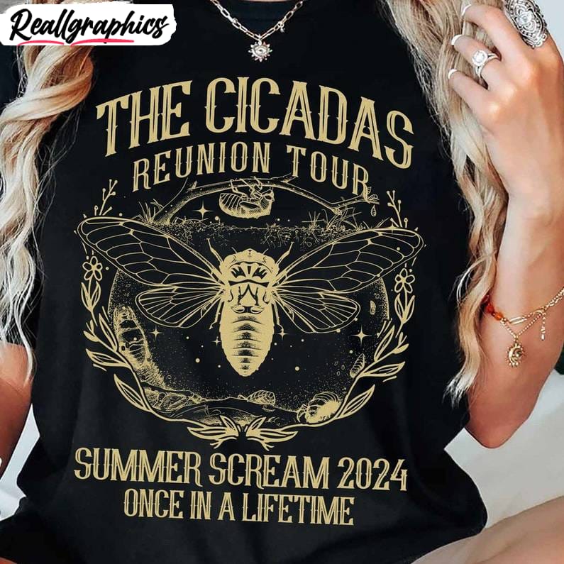 cicada comeback tour shirt, summer scream once in a lifetime broods sweater hoodie