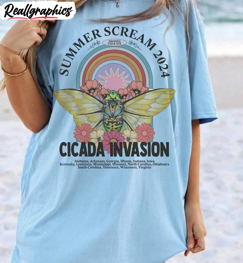 colors cicada comeback tour shirt, cicada invasion short sleeve long sleeve