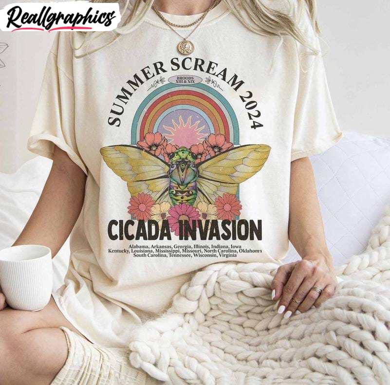 colors cicada comeback tour shirt, cicada invasion short sleeve long sleeve