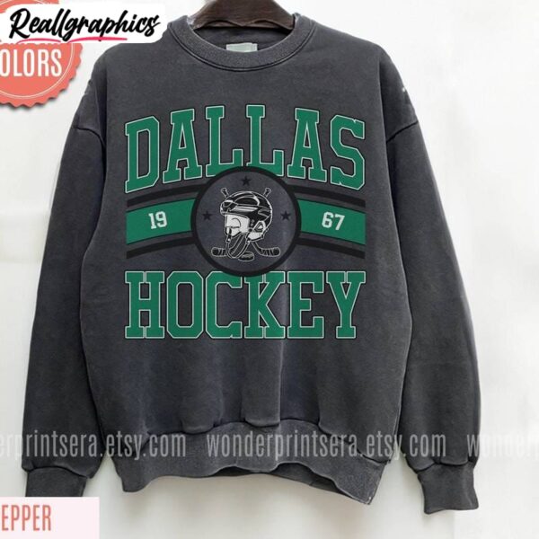 colors dallas stars shirt, hockey crewneck tee tops