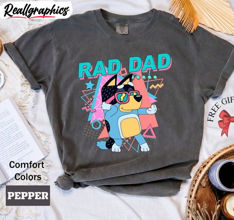 colors fathers day sweatshirt , bluey rad dad shirt long sleeve