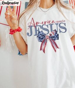 coquette bow watercolor short sleeve , vintage america needs jesus shirt tank top