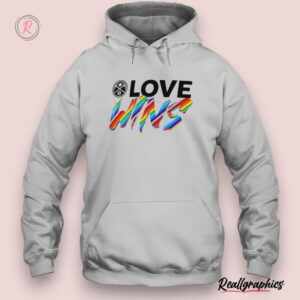 denver nuggets love wins rainbow pride shirt