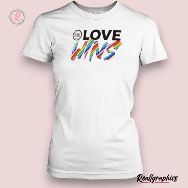 detroit pistons love wins rainbow pride shirt