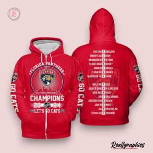 florida panthers eastern conference champions 2024 let's go cats hoodie red