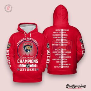 florida panthers eastern conference champions 2024 let's go cats hoodie red