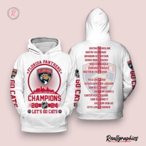 florida panthers eastern conference champions 2024 let's go cats hoodie white