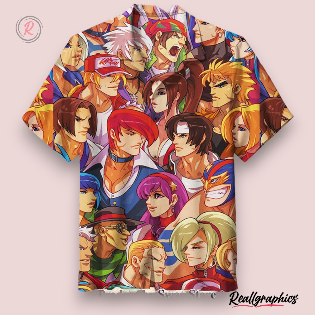 king of fighters nostalgic 90s hawaiian shirt