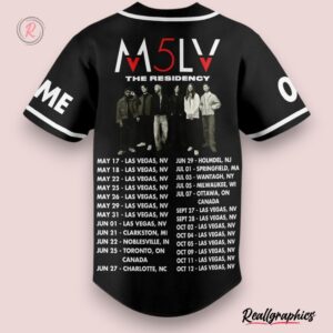 maroon 5 m5lv the residency custom baseball jersey shirt style