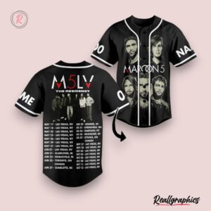 maroon 5 m5lv the residency custom baseball jersey shirt style