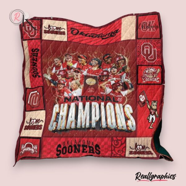 national champions 2024 oklahoma sooners fleece blanket